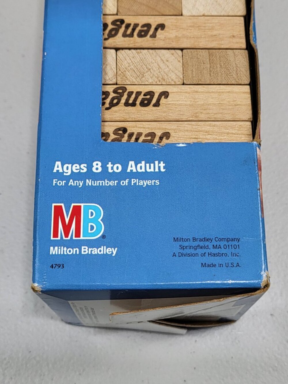 Vtg Jenga Game 1986 Milton Bradley Precision Crafted 54 pcs Hardwood Blocks USA - Picture 5 of 9